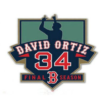 2016 Boston Red Sox 34 David Ortiz Retirement Patch