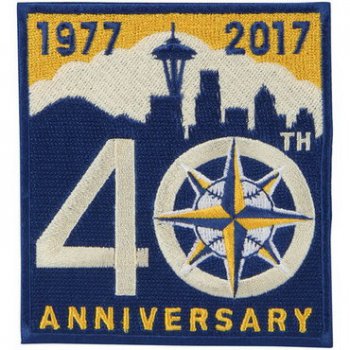 Seattle Mariners Blue Gold 40th Anniversary Team Logo Patch
