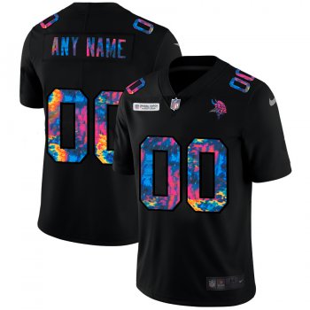 Minnesota Vikings Custom Men's Nike Multi-Color Black 2020 NFL Crucial Catch Vapor Untouchable Limited Jersey