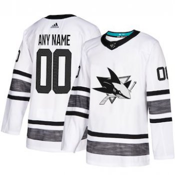 Men's San Jose Sharks adidas White 2019 NHL All-Star Game Parley Authentic Custom Jersey