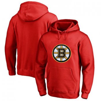 Boston Bruins Red Men's Customized All Stitched Pullover Hoodie