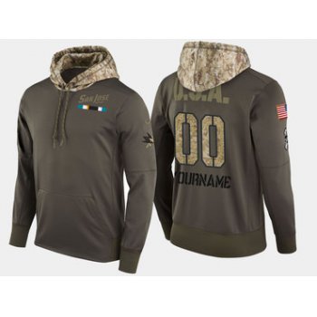 Nike Sharks Men's Customized Olive Salute To Service Pullover Hoodie