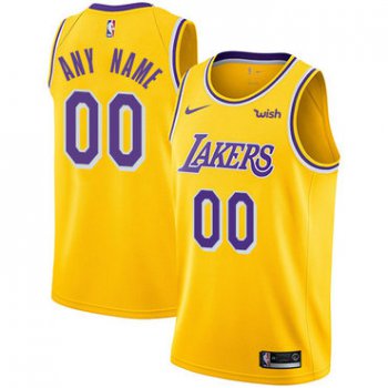 Men's Nike Custom Los Angeles Lakers Gold NBA Swingman Icon Edition Jersey