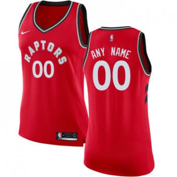 Women's Customized Toronto Raptors Swingman Red Nike NBA Icon Edition Jersey