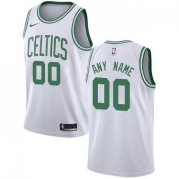 Youth Customized Boston Celtics Authentic White Nike NBA Association Edition Jersey