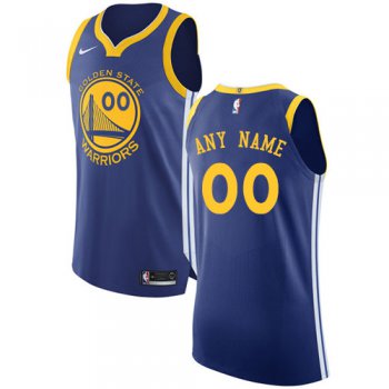 Youth Golden State Warriors Authentic Royal Blue Icon Edition Nike NBA Road Customized Jersey