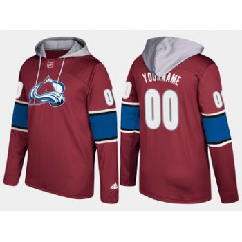 Adidas Avalanche Men's Customized Name And Number Burgundy Hoodie