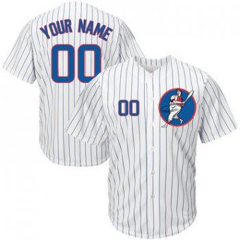Cubs White Men's Customized Cool Base New Design Jersey