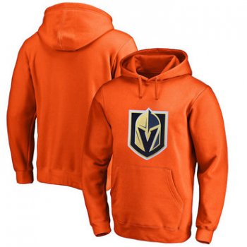 Vegas Golden Knights Orange Men's Customized All Stitched Pullover Hoodie