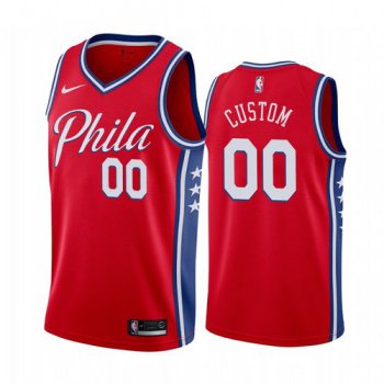 Nike Philadelphia 76ers Custom Red 2019-20 Statement Edition NBA Jersey