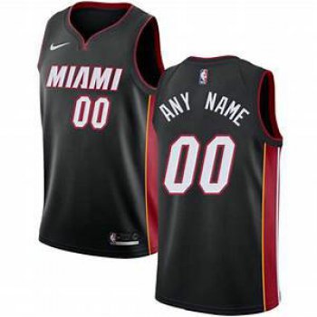 Men's Nike Miami Heat Black NBA Swingman Icon Edition Custom Jersey