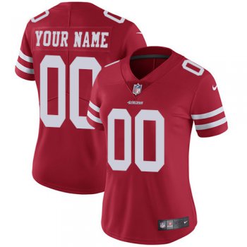 Women's Nike San Francisco 49ers Home Red Customized Vapor Untouchable Limited NFL Jersey