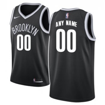 Men's Brooklyn Nets Nike Black Swingman Custom Icon Edition Jersey