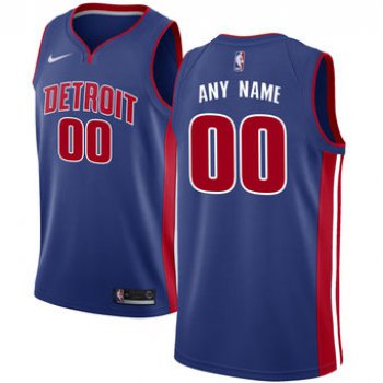 Men's Detroit Pistons Nike Blue Swingman Custom Icon Edition Jersey - Icon Edition