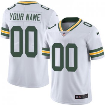 Men's Nike Green Bay Packers White Customized Vapor Untouchable Player Limited Jersey