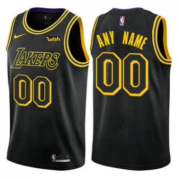 Men's Nike Los Angeles Lakers Customized Swingman Black NBA City Edition Jersey