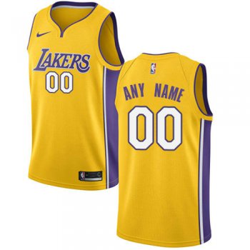 Men's Nike Los Angeles Lakers Customized Swingman Gold Home NBA Icon Edition Jersey