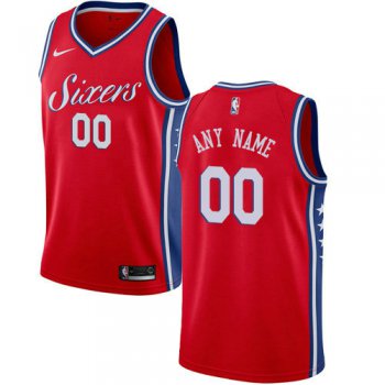 Men's Nike Philadelphia 76ers Customized Swingman Red Alternate NBA Statement Edition Jersey