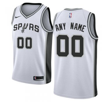 Men's Nike San Antonio Spurs Customized Swingman White Home NBA Association Edition Jersey