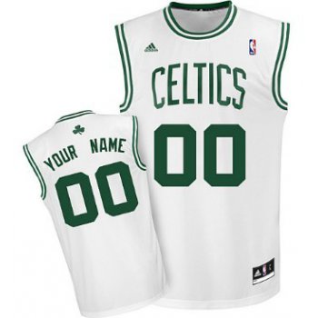 Mens Boston Celtics Customized White Jersey