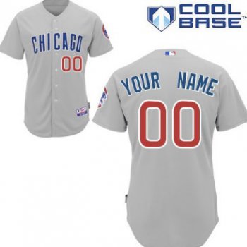Men's Chicago Cubs Customized Gray Jersey