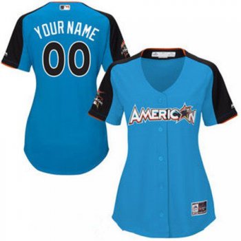 Women's American League Majestic Blue Blank 2017 MLB All-Star Game Home Run Derby Team Jersey