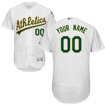 Mens Oakland Athletics White Customized Flexbase Majestic MLB Collection Jersey