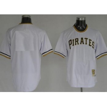 Men's Pittsburgh Pirates Customized White Throwback Jersey