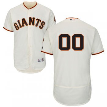 Mens San Francisco Giants Cream Customized Flexbase Majestic MLB Collection Jersey