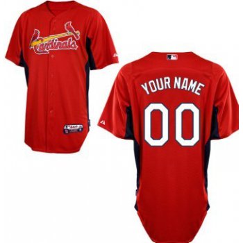 Mens' St. Louis Cardinals Customized Red BP Jersey