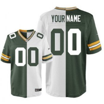 Men's Nike Green Bay Packers Customized Green/White Two Tone Elite Jersey