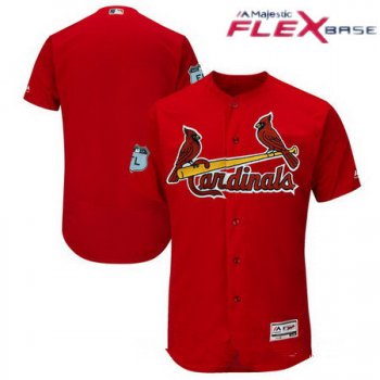 Men's St. Louis Cardinals Majestic Scarlet Red 2017 Spring Training Authentic Flex Base Stitched MLB Custom Jersey