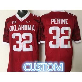 Men's Custom Oklahoma Sooners Red 2016 College Football Nike Limited Jersey