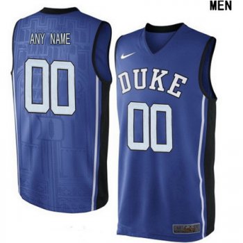 Men's Duke Blue Devils Custom V-neck College Basketball Nike Elite Jersey - Royal Blue