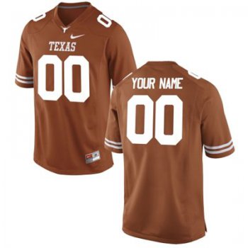 Mens Texas Longhorns Custom Replica Football Jersey - 2015 Orange