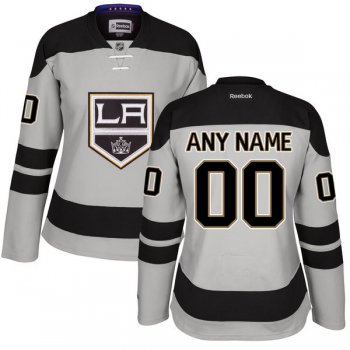 Women's Los Angeles Kings Gray Alternate Custom Stitched NHL Reebok Hockey Jersey