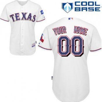 Kids' Texas Rangers Customized White Jersey