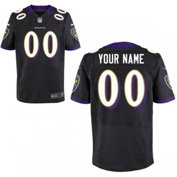Men's Baltimore Ravens Nike Black Customized 2014 Elite Jersey
