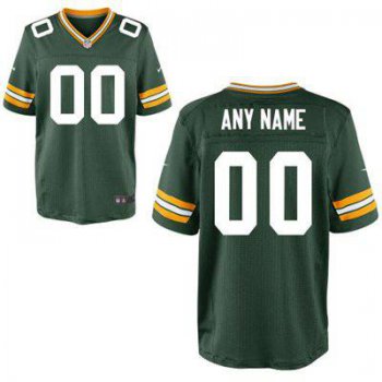 Men's Green Bay Packers Nike Green Customized 2014 Elite Jersey
