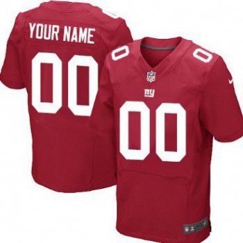 Men's New York Giants Nike Red Customized 2014 Elite Jersey