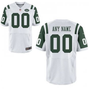 Men's New York Jets Nike White Customized 2014 Elite Jersey