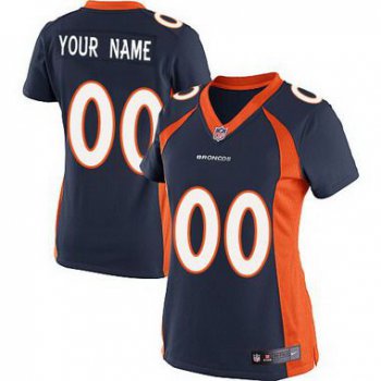 Women's Nike Denver Broncos Customized 2013 Blue Game Jersey