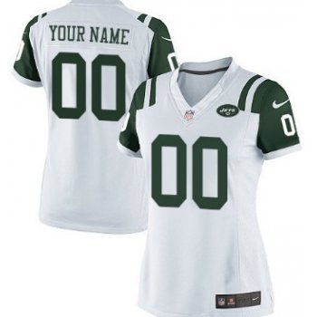 Women's Nike New York Jets Customized White Game Jersey