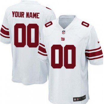 Youth Nike New York Giants Customized White Game Jersey