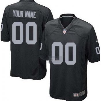 Youth Nike Oakland Raiders Customized Black Game Jersey