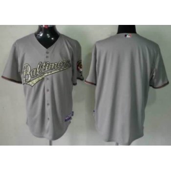 Kids' Baltimore Orioles Customized Gray With Camo Jersey