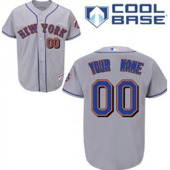 Kids' New York Mets Customized Gray Jersey