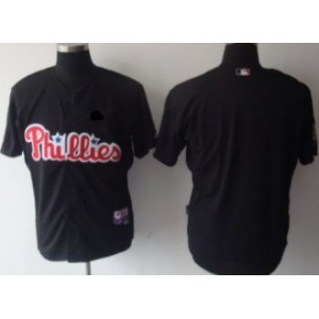 Kids' Philadelphia Phillies Customized Black Jersey
