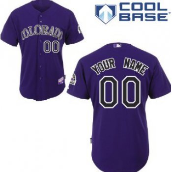 Men's Colorado Rockies Customized Purple Kids Jersey