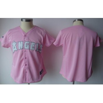 Women's LA Angels of Anaheim Customized Pink Jersey